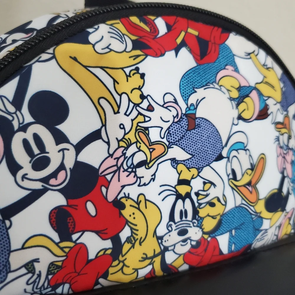 Disney Colorful Mickey Mouse Donald Duck Gang Nylon Backpack NEW Travel Bag